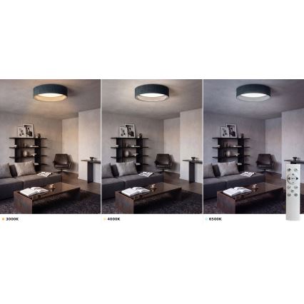 Brilagi - Димируемо LED таванно осветително тяло VELVET SMART VARI LED/36W/230V 3000-6500K Ø 55 cm, зелено + дистанционно управление