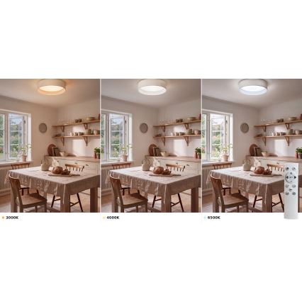 Brilagi - LED димируемо таванно осветително тяло VELVET SMART VARI LED/36W/230V 3000-6500K Ø 55 cm бяло + дистанционно управление