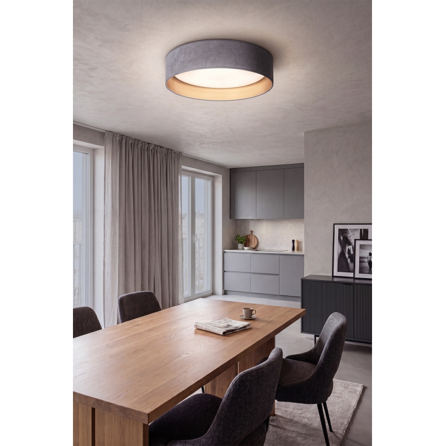 Brilagi - димируема LED плафониера VELVET SMART VARI LED/36W/230V 3000-6500K Ø 55 см сива/златиста + дистанционно управление