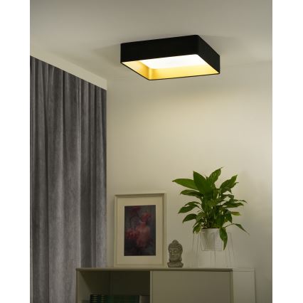Brilagi - LED димируем таванен плафон VELVET SQUARE SMART LED/36W/230V 60x60 cm 2700-6500K Wi-Fi Tuya + дистанционно управление черен