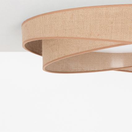 BRILAGI - димируемо LED таванно осветително тяло VELVET TWIST LED/36W/230V 3000-6000K Ø 65 см Wi-Fi Tuya Beacon бежово + дистанционно управление