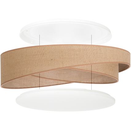 BRILAGI - димируемо LED таванно осветително тяло VELVET TWIST LED/36W/230V 3000-6000K Ø 65 см Wi-Fi Tuya Beacon бежово + дистанционно управление