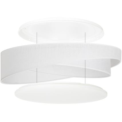 BRILAGI - LED димируемо таванно осветително тяло VELVET TWIST LED/36W/230V 3000-6000K Ø 65 см Wi-Fi Tuya Beacon бяло + дистанционно управление