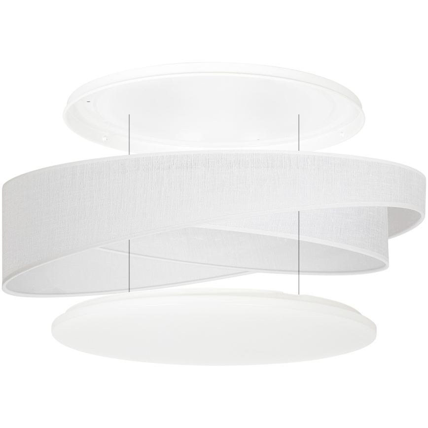 BRILAGI - LED димируемо таванно осветително тяло VELVET TWIST LED/36W/230V 3000-6000K Ø 65 см Wi-Fi Tuya Beacon бяло + дистанционно управление