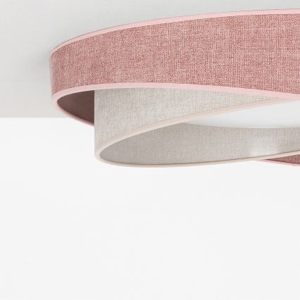 BRILAGI - LED димируемо таванно осветително тяло VELVET TWIST LED/36W/230V 3000-6000K диаметър 65 см Wi-Fi Tuya Beacon розово/кремаво + дистанционно управление