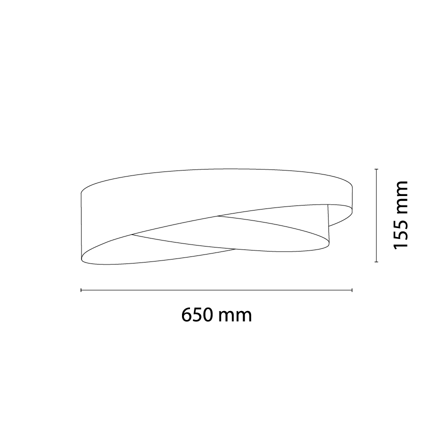 BRILAGI - Димируемо LED таванно осветително тяло VELVET TWIST LED/36W/230V 3000-6000K Ø 65 см Wi-Fi Tuya Beacon сиво/кремаво + дистанционно управление