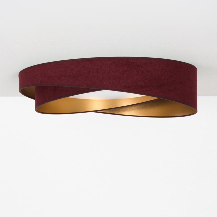 BRILAGI - LED димируемо таванно осветително тяло VELVET TWIST LED/36W/230V 3000-6000K Ø 65 см Wi-Fi Tuya Beacon бордо/златисто + дистанционно управление