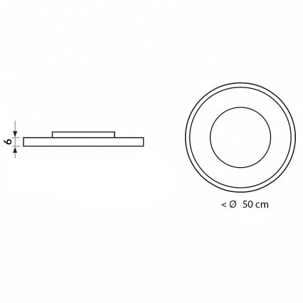 Brilagi - Димируемо таванно LED осветително тяло VIRELA LED/86W/230V 3000-6000K Ø 50 см + дистанционно управление