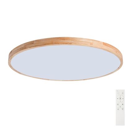 Brilagi - Димируемо LED таванно осветително тяло WOODLINE LED/128W/230V 3000-6000K дъб Ø 100 см + дистанционно управление
