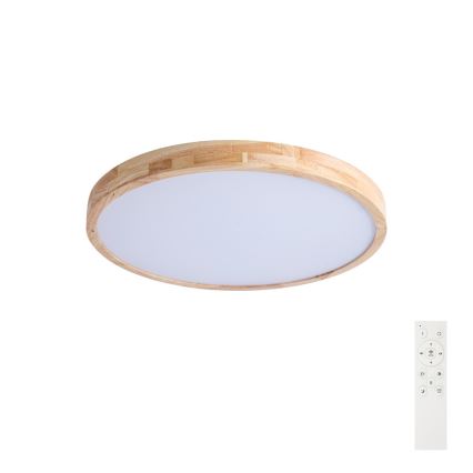 Brilagi - Димируемо LED таванно осветително тяло WOODLINE LED/72W/230V 3000-6000K дъб Ø 60 см + дистанционно управление