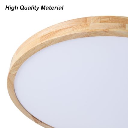 Brilagi - Димируемо LED таванно осветително тяло WOODLINE LED/72W/230V 3000-6000K дъб Ø 60 см + дистанционно управление
