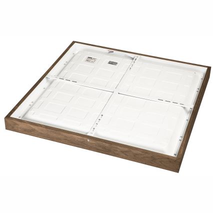 BRILAGI - LED Димируема таванна лампа за баня WOODY FRAME LED/50W/230V цвят дъб/орех 60x60 cm 3000-6000K IP44 + дистанционно управление