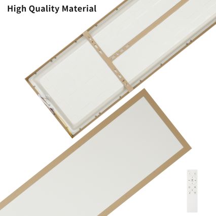 Brilagi - Светодиодно (LED) димируемо таванно осветително тяло за баня FRAME SMART LED/50W/230V 120x30 cm 3000-6000K IP44 бежово + дистанционно управление
