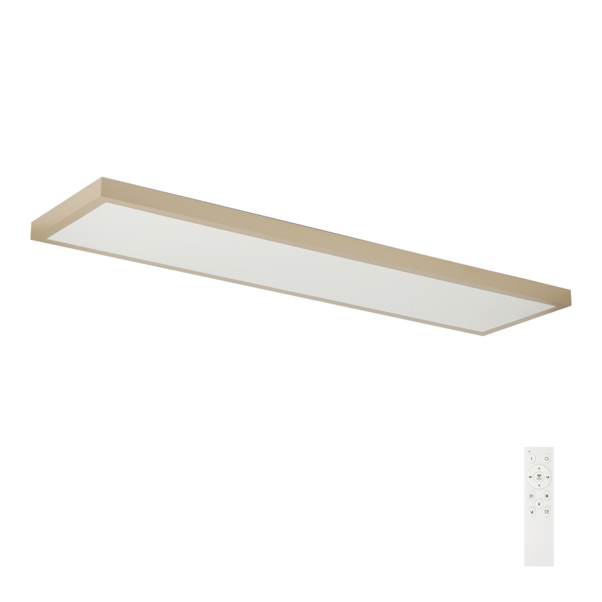 Brilagi - Светодиодно (LED) димируемо таванно осветително тяло за баня FRAME SMART LED/50W/230V 120x30 cm 3000-6000K IP44 бежово + дистанционно управление