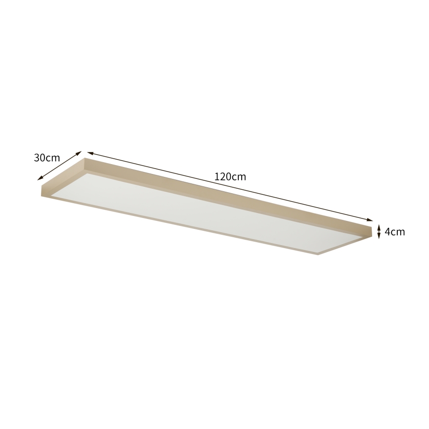 Brilagi - Светодиодно (LED) димируемо таванно осветително тяло за баня FRAME SMART LED/50W/230V 120x30 cm 3000-6000K IP44 бежово + дистанционно управление
