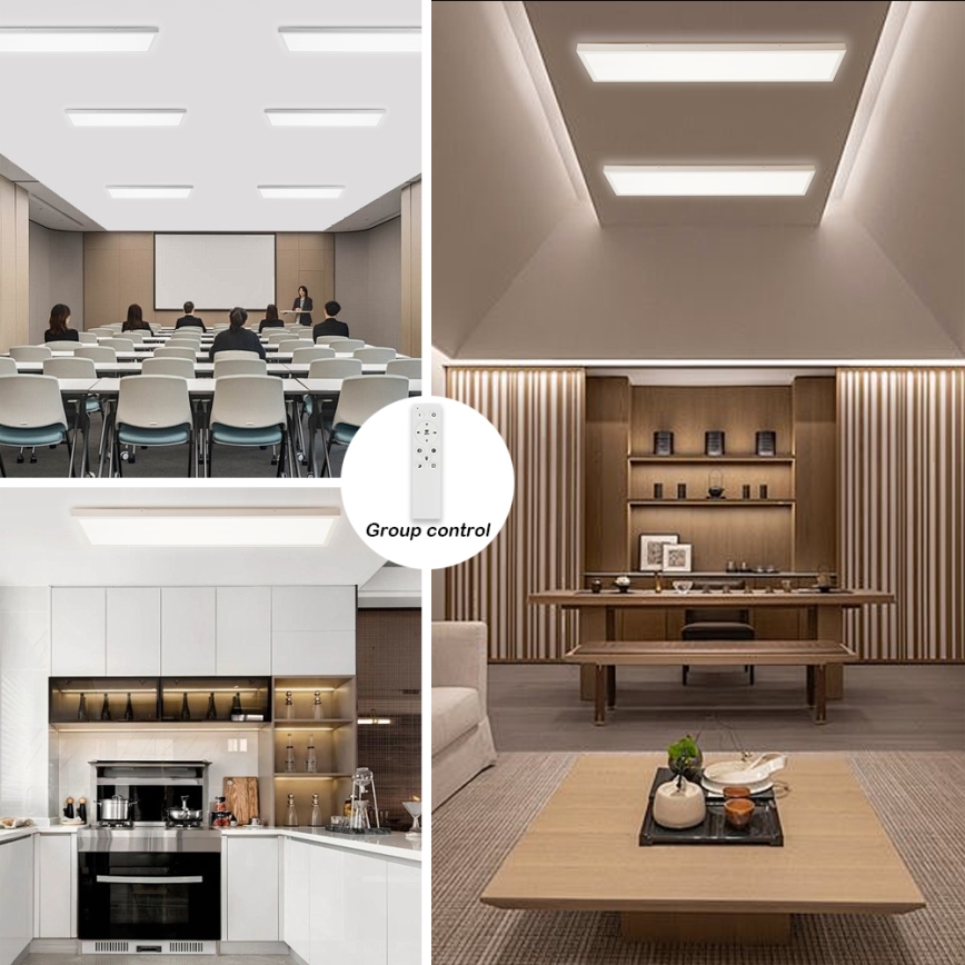 Brilagi - LED таванно осветително тяло за баня с възможност за димиране FRAME SMART LED/50W/230V 120x30 cm 3000-6000K IP44 бяло + дистанционно управление