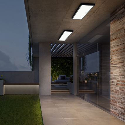Brilagi - Димируемо LED таванно осветително тяло за баня FRAME SMART LED/50W/230V 120x30 cm 3000-6000K IP44 черно + дистанционно управление