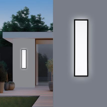 Brilagi - Димируемо LED таванно осветително тяло за баня FRAME SMART LED/50W/230V 120x30 cm 3000-6000K IP44 черно + дистанционно управление