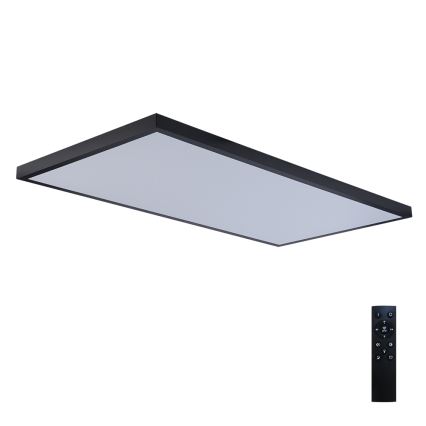 Brilagi - димируемо LED таванно осветително тяло за баня FRAME SMART LED/96W/230V 120x60 cm 3000-6000K IP44 черно + дистанционно управление