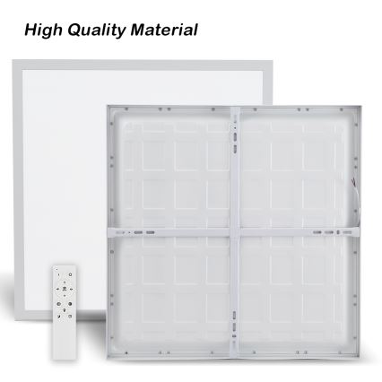 Brilagi - Дименсионен LED таванен светилник за баня FRAME SMART LED/50W/230V 60x60 см 3000-6000K IP44 бяло + дистанционно управление