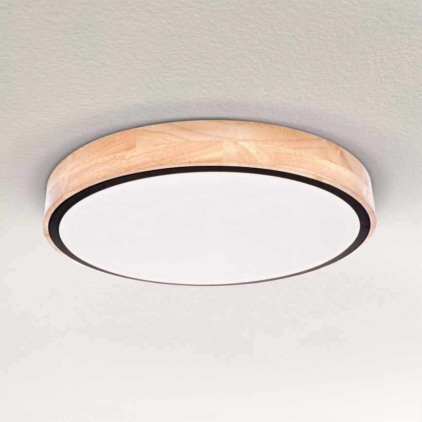 Brilagi - Димируемо LED таванно осветително тяло GLORIA LED/48W/230V 3000-6500K дъб диам. 40 см + дистанционно управление