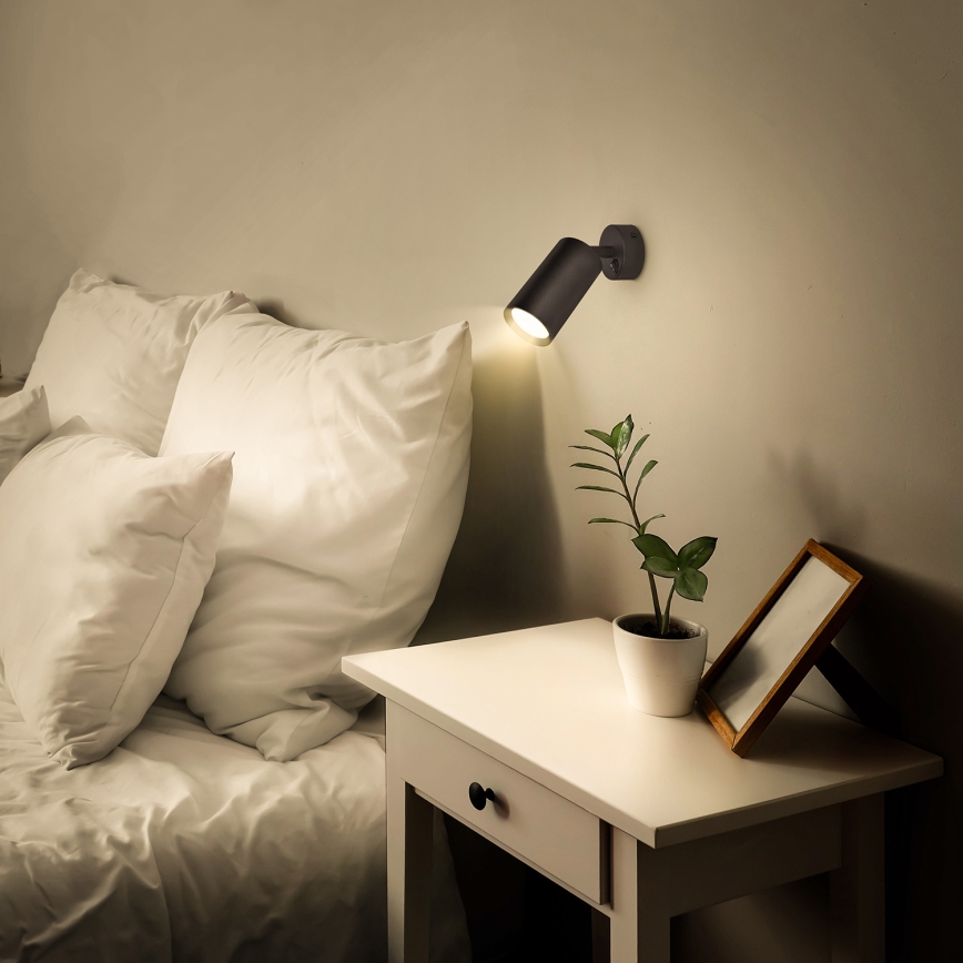 Brilagi - LED RGBW димируемо стенно точково осветително тяло SELE 1xGU10/4,8W/230V 3000K черно + дистанционно управление