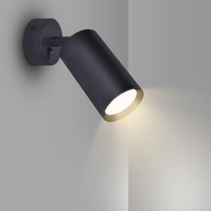 Brilagi - LED RGBW димируемо стенно точково осветително тяло SELE 1xGU10/4,8W/230V 3000K черно + дистанционно управление