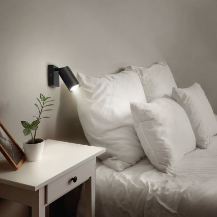 Brilagi - LED RGBW димируемо стенно точково осветително тяло SELE 1xGU10/6W/230V 3000K черно