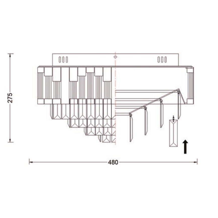 Brilagi - LED димируем плафон CROWN LED/41W/230V 3000-6000K Ø 48 см черен + дистанционно управление