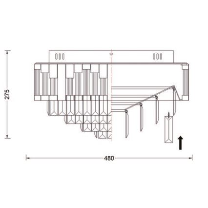 Brilagi - Димируемо LED таванно осветително тяло CROWN LED/41W/230V 3000-6000K диаметър 48 см златисто + дистанционно управление