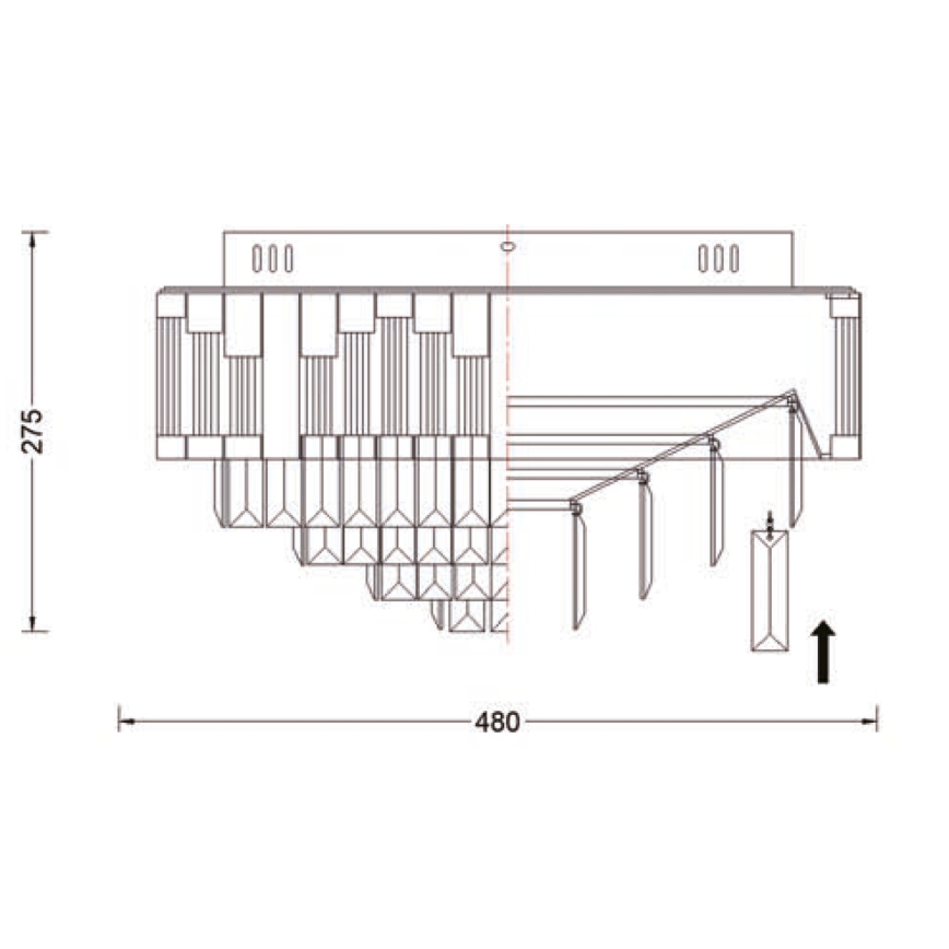 Brilagi - Димируемо LED таванно осветително тяло CROWN LED/41W/230V 3000-6000K диаметър 48 см златисто + дистанционно управление