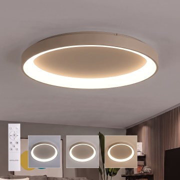 BRILAGI - LED димируемо таванно осветително тяло FALCON II LED/108W/230V 3000-6500K Ø 80 см бежово + дистанционно управление