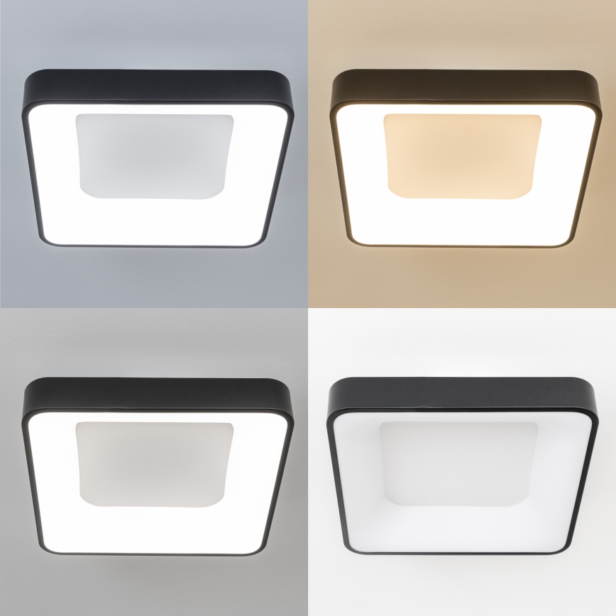 Brilagi - Димируемо LED таванно осветително тяло FALCON II LED/80W/230V 3000–6500K 40x40 см черно + дистанционно управление