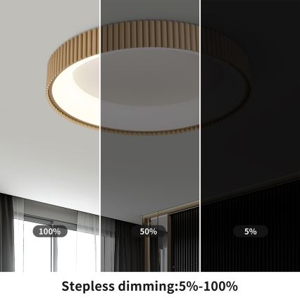 Brilagi - димируемо LED таванно осветително тяло FALCON MODERN LED/54W/230V 3000-6500K 60 cm бежово + дистанционно управление
