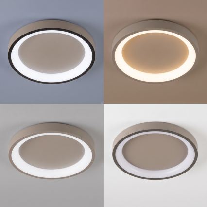 BRILAGI - LED Димируема таванна лампа FALCON SLIM LED/42W/230V 3000-6500K pr. 50 cm бежова + дистанционно управление