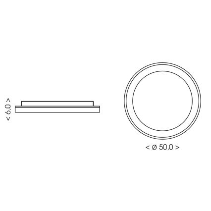 BRILAGI - LED Димируема таванна лампа FALCON SLIM LED/42W/230V 3000-6500K pr. 50 cm бежова + дистанционно управление