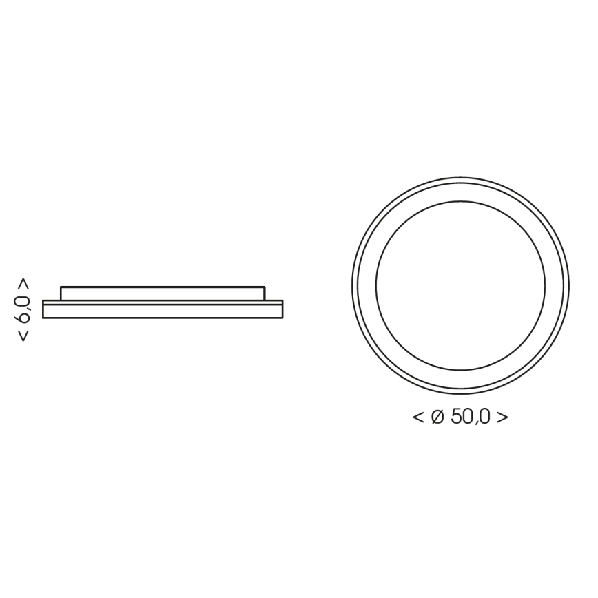 BRILAGI - LED Димируема таванна лампа FALCON SLIM LED/42W/230V 3000-6500K pr. 50 cm бежова + дистанционно управление