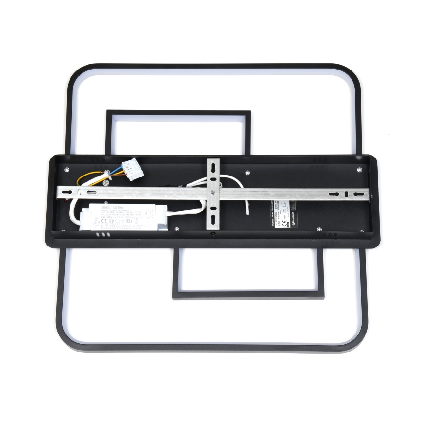 Brilagi - димируемо LED таванно осветително тяло FLARE LED/34W/230V 3000-6000K 48x48 cm черно + дистанционно управление