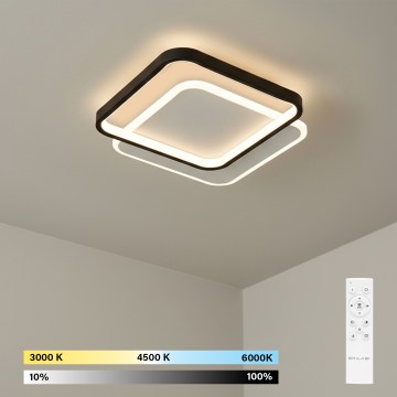 Brilagi - LED димируемо таванно осветително тяло FLARE LED/43W/230V 3000-6000K 39,5x45 cm бяло/черно + дистанционно управление