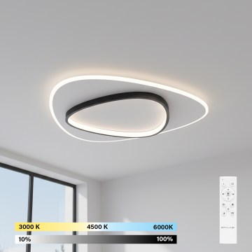 Brilagi - LED димируемо таванно осветително тяло FLARE LED/70W/230V 3000-6000K 55x55 cm бял/черен + дистанционно управление