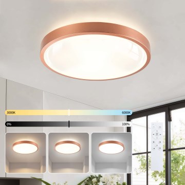 BRILAGI - LED Димируемо таванно осветително тяло GLASS POOL DOUBLE LED/48W/230V Ø 40 cm медно + дистанционно управление
