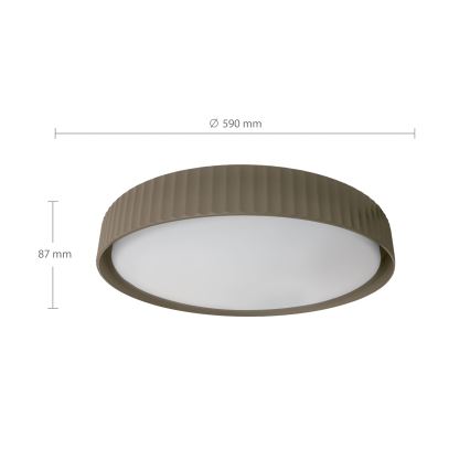 Brilagi - Димируема LED таванна лампа LUCIA LED/60W/230V 3000-6500K Ø 59 см таупе + дистанционно управление