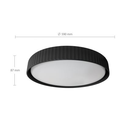Brilagi - Димируемо таванно LED осветително тяло LUCIA LED/60W/230V 3000-6500K Ø 59 см черно + дистанционно управление