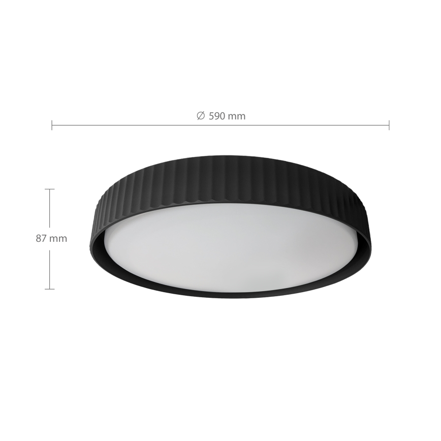 Brilagi - Димируемо таванно LED осветително тяло LUCIA LED/60W/230V 3000-6500K Ø 59 см черно + дистанционно управление