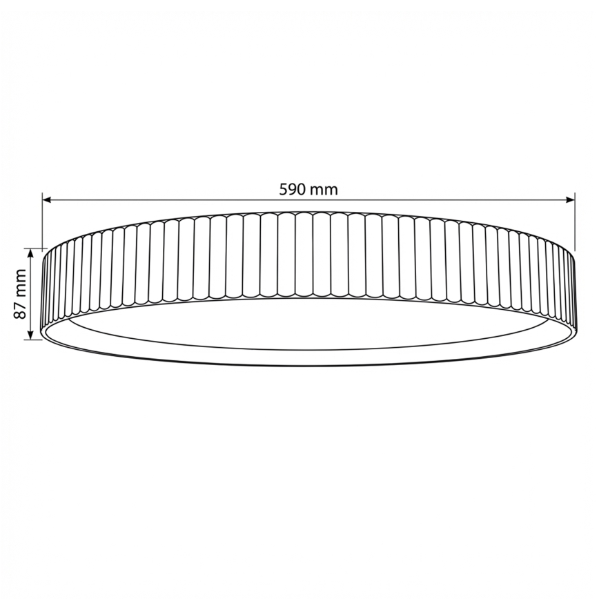 Brilagi - Димируемо таванно LED осветително тяло LUCIA LED/60W/230V 3000-6500K Ø 59 см черно + дистанционно управление