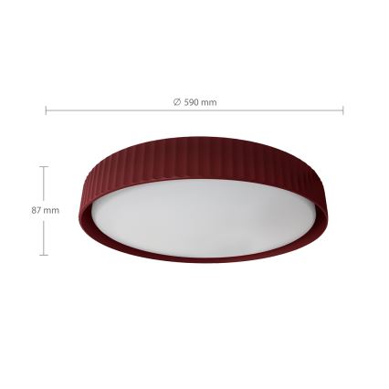 Brilagi - LED димируемо таванно осветително тяло LUCIA LED/60W/230V 3000-6500K Ø 59 см червено + дистанционно управление