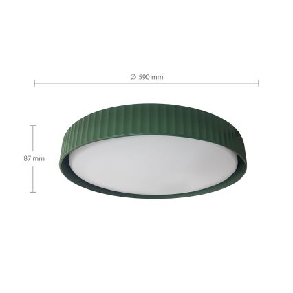 Brilagi - LED димируемо таванно осветително тяло LUCIA LED/60W/230V 3000-6500K Ø59 cm зелено + дистанционно управление