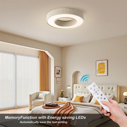 Brilagi - димируемо LED таванно осветително тяло LUMIX LED/48W/230V 3000-6000K бежово Ø 50 см + дистанционно управление