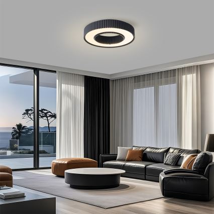 Brilagi - Димируемо таванно LED осветително тяло LUMIX LED/48W/230V 3000-6000K черно диаметър 50 см + дистанционно управление