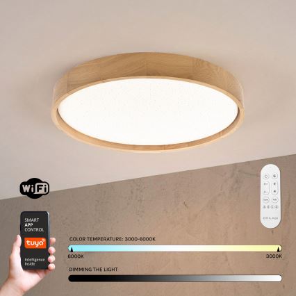Brilagi - димируема LED таванна лампа MANAROLA SMART STARS LED/36W/230V 3000-6000K Wi-Fi Tuya Beacon, диаметър 51 см + дистанционно управление